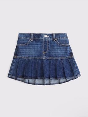 ABERCROMBIE KIDS Denim Drop-Waist Pleated Skort